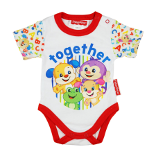 Fisher-Price rövid ujjú baba body fehér kombidressz, body