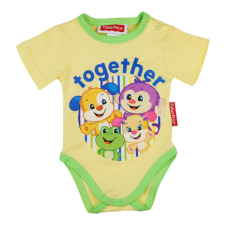Fisher Price rövid ujjú baba body sárga kombidressz, body