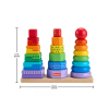  Fisher-Price Színes formaválogató és toronyépítő piramis játékszett - Mattel