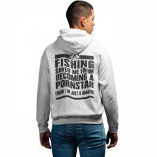 Fishing saved me - Unisex Zipzáros Pulóver női pulóver, kardigán
