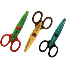 Fiskars Dekorolló készlet, 3 db-os, mocsári állat mintás olló