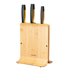 FISKARS Késblokk, bambusz, 3 késes, FISKARS "Functional Form™" konyhai eszköz