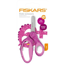 FISKARS Olló, iskolai, 13 cm, FISKARS "Glitter Kids", rózsaszín olló