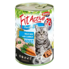 FitActive Panzi Fit Active 415 g konzerv cicáknak meat-mix+répa macskaeledel
