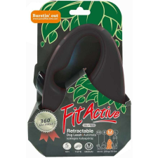FitActive Panzi Fit Active automata póráz 3 m szalagos XS black nyakörv, póráz, hám kutyáknak