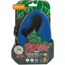 FitActive Panzi Fit Active automata póráz 5 m szalagos M blue nyakörv, póráz, hám kutyáknak