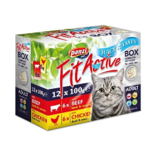 FitActive Panzi FitaBox - 4 féle húsos válogatás szószban (12x100g) macskaeledel