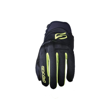 Five Globe EVO motorkerékpár kesztyű fekete-fluo sárga motoros kesztyű