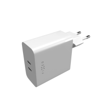 Fixed 2x USB-C Hálózati töltő - Fehér (65W) (FIXC65-2C-WH) mobiltelefon kellék