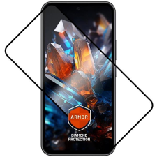 Fixed Armor Samsung Galaxy S24 Ultra üvegfólia, ujjlenyomat-olvasó támogatás, fekete mobiltelefon kellék