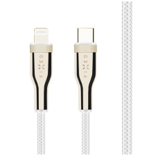 Fixed Braided Cable USB-C/Lightning, 0,5m, white kábel és adapter
