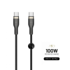 Fixed Braided Cable USB-C/USB-C, 1,2m, 100W, black (FIXDB-CC12-BK)
