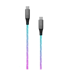 Fixed FIXED LED Cable USB-C/USB-C Rainbow kábel és adapter