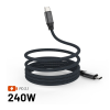 Fixed FIXED Magnetic Braided Cable USB-C/USB-C, 1,2m USB2.0 240W Gray