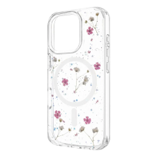 Fixed MagBloom tok Apple iPhone 15 készülékhez, rózsaszín virágmintás FIXBLM-1200-PIBL tok és táska