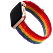 Fixed Nylon Strap Apple Watch 38/40/41mm - szivárvány okosóra kellék