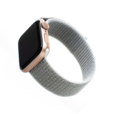FIXED Nylon Strap for Apple Watch 42/44/45mm, white-gray okosóra kellék