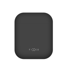 Fixed Ultrathin Silky Apple Airpods szilikon tok fekete (FIXSIL-753-BK) fülhallgató, fejhallgató tok