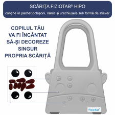 FizioTab ® gyermekülés ülésmagasító fogantyúkkal, kétlépcsős, csúszásgátló felület, fürdőszobába/konyhába, Hypo szürke bababiztonság