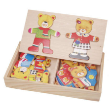 FKP Toys Fa öltöztető játék 2-es Maci dupla kreatív és készségfejlesztő