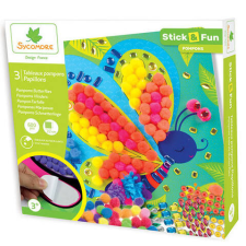 Flair Toys Stick'N Fun pom-pom pillangó készítő készlet kreatív és készségfejlesztő