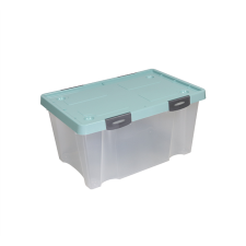 Flair Uni-box 600 Műanyag Tárolódoboz 45L - Zöldeskék (80103) bútor