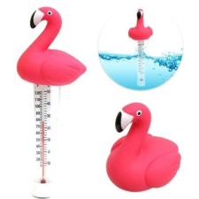 Flamingó alakú vízhőmérséklet mérő medencéhez medence kiegészítő