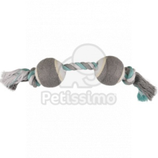  Flamingo Jim Playing Rope - kötél 2 teniszlabdával Menta játék kutyáknak