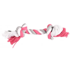 Flamingo Jim Playing Rope - rágókötél 2 csomóval, pink 22 cm játék kutyáknak