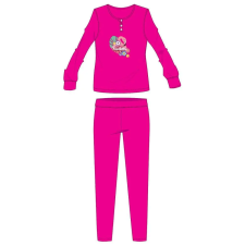  Flamingó téli pamut gyerek pizsama - interlock pizsama - pink - 128 gyerek hálóing, pizsama