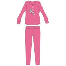  Flamingó téli pamut gyerek pizsama - interlock pizsama - rózsaszín - 104 gyerek hálóing, pizsama