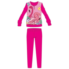  Flamingó téli vastag gyerek pizsama - pamut flanel pizsama - pink - 122
