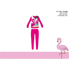 Flamingó vékony pamut gyerek pizsama - jersey pizsama - pink - 110 gyerek hálóing, pizsama