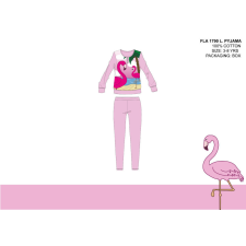  Flamingó vékony pamut gyerek pizsama - jersey pizsama - világosrózsaszín - 122 gyerek hálóing, pizsama