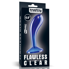 Flawless Clear Prostate Plug 6.0'' Blue anál