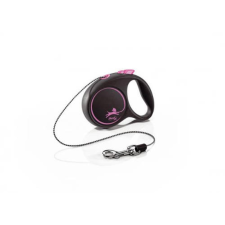 Flexi Black Design "XS" (pink) - zsinóros automata póráz (3m) nyakörv, póráz, hám kutyáknak