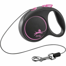 Flexi Black Design XS zsinór 3m 8kg-ig Pink nyakörv, póráz, hám kutyáknak