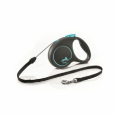 Flexi Black Design Zsinóros Automata Póráz S 5m 12kg-ig Kék nyakörv, póráz, hám kutyáknak