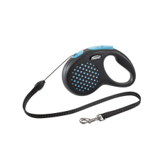 Flexi Design "S" zsinóros automata póráz - kék, 5 méter nyakörv, póráz, hám kutyáknak