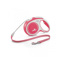 Flexi Flexi New Comfort zsinóros automata póráz M 8m piros nyakörv, póráz, hám kutyáknak