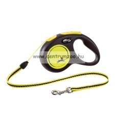  Flexi Neon S Cord Yellow 5M 12Kg Zsinóros Automata Póráz - Fényvisszaverő (12920) Sárga nyakörv, póráz, hám kutyáknak