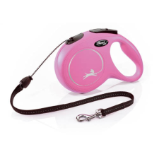 Flexi New Classic "M" (pink) - zsinóros automata póráz (8m) nyakörv, póráz, hám kutyáknak