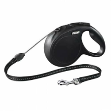 Flexi New Classic zsinór M 8m 20kg-ig fekete nyakörv, póráz, hám kutyáknak