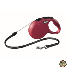 Flexi New Classic zsinóros automata póráz M 5m 20kg-ig piros nyakörv, póráz, hám kutyáknak