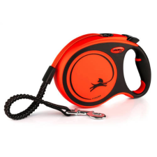 Flexi Xtreme "L" (black/orange) - szalagos automata póráz (8m) nyakörv, póráz, hám kutyáknak