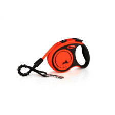 Flexi Xtreme "XS" (fekete/narancsszín) - szalagos, automata póráz (3m) max:15kg nyakörv, póráz, hám kutyáknak