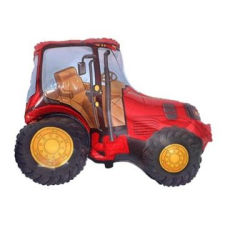 Flexmetal Traktor fólia lufi, piros - 35 cm (902681R) (902681R) party kellék