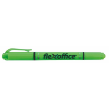 FLEXOFFICE Szövegkiemelő, 1,0/4,0 mm, kétvégű, FLEXOFFICE &quot;HL01&quot;, zöld filctoll, marker