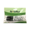FLEXOFFICE Táblamarker, 2,5 mm, kúpos,  2 db/bliszter, FLEXOFFICE "WB02", fekete