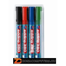Flipchart marker készlet, 1,5-3 mm, kúpos, EDDING "380", 4 különböző szín (TED380V4) filctoll, marker